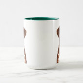 Brauner Hundeporträt Tasse (Zentrum)