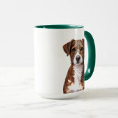 Brauner Hundeporträt Tasse (VorderseiteRechts)