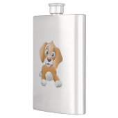 Brauner Hundeschlitz Flachmann (Links)