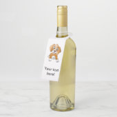 Brauner Hundeschlitz Flaschenanhänger (Angewinkelt)
