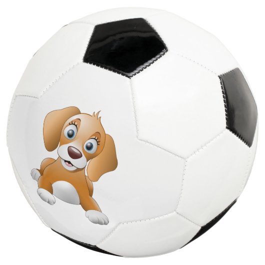 Brauner Hundeschlitz Fußball (Dreiviertel)