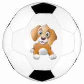 Brauner Hundeschlitz Fußball (Vorderseite)