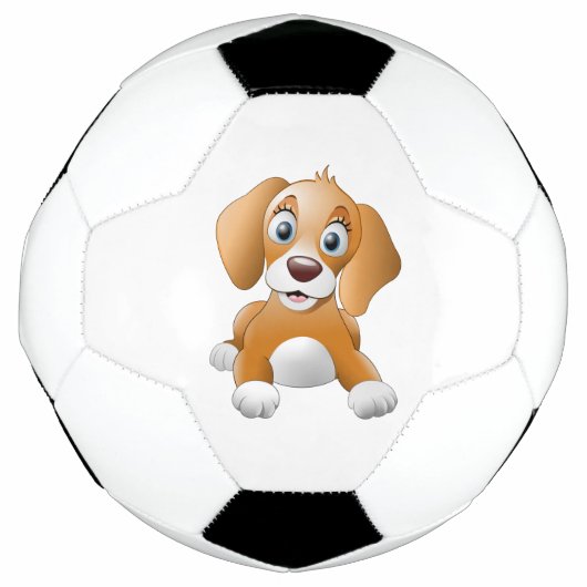 Brauner Hundeschlitz Fußball (Vorderseite)