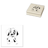 Brauner Hundeschlitz Gummistempel (Stempel)
