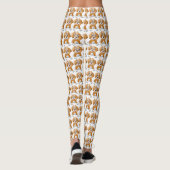 Brauner Hundeschlitz Leggings (Rückseite)