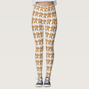 Brauner Hundeschlitz Leggings