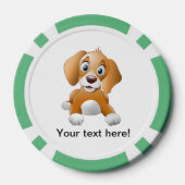 Brauner Hundeschlitz Pokerchips (Rückseite)