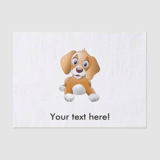 Brauner Hundeschlitz Seidenpapier (Vorderseite)