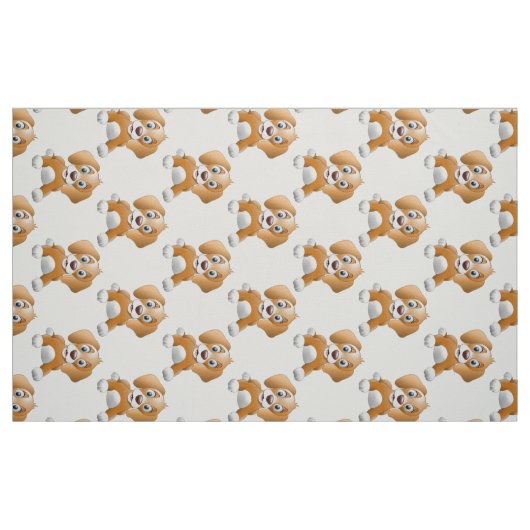 Brauner Hundeschlitz Stoff (Fat Quarter (45,7 x 55,9 cm))