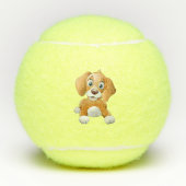 Brauner Hundeschlitz Tennisbälle (Vorderseite)
