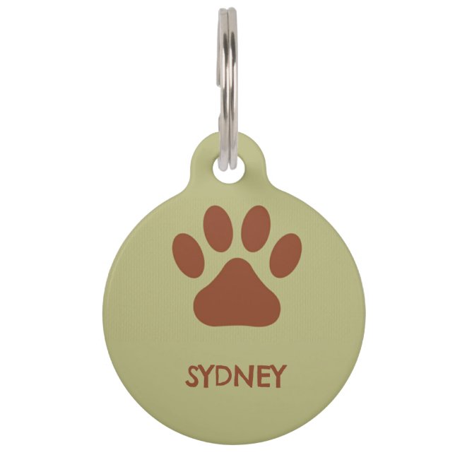 Brauner individuelle Name Haustiermarke (Vorderseite)