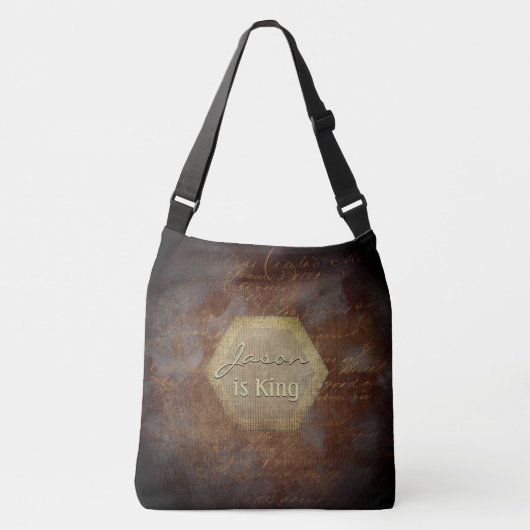 Brauner individuelle Name im Stil eines Industrieg Tragetaschen Mit Langen Trägern (Vorderseite)