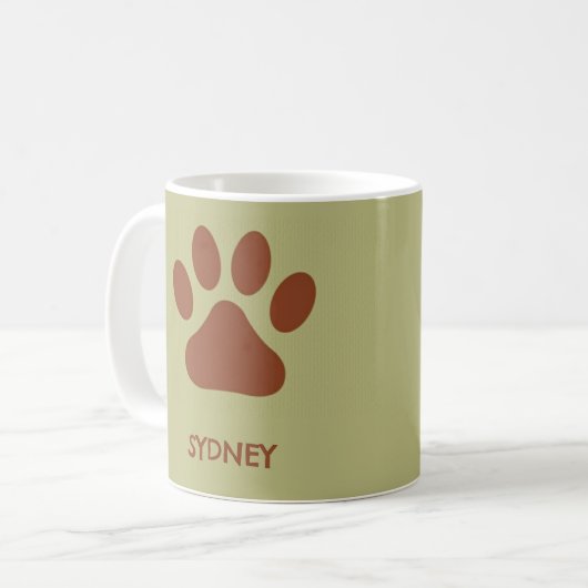 Brauner individuelle Name Kaffeetasse (Vorderseite Links)