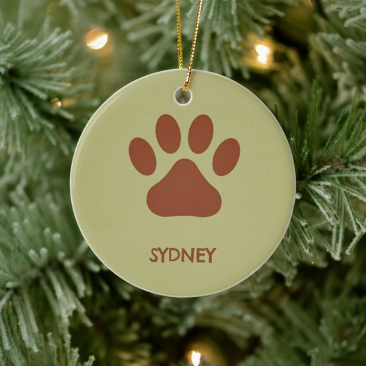 Brauner individuelle Name Keramik Ornament (Baum)