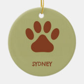 Brauner individuelle Name Keramik Ornament (Vorne)