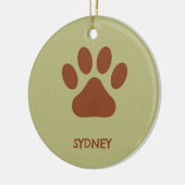 Brauner individuelle Name Keramik Ornament (Links)