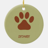 Brauner individuelle Name Keramik Ornament (Hinten)