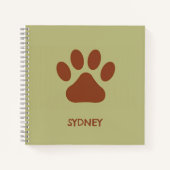 Brauner individuelle Name Notizblock (Vorderseite)