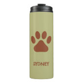 Brauner individuelle Name Thermosbecher (Vorderseite)