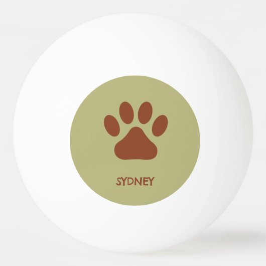 Brauner individuelle Name Tischtennisball (Vorderseite)