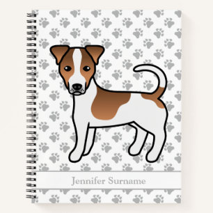 Brauner Jack-Russell-Terrier-Hund mit glattem Fell Notizblock