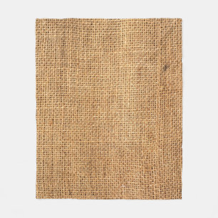 Brauner Jute-Sack: Texturierter Stoffhintergrund Fleecedecke