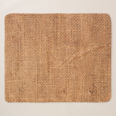 Brauner Jute-Stoffhintergrund oder Sackleinen Sherpadecke (Vorderseite (Horizontal))