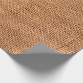 Brauner Juteleinwandhintergrund oder Sackleinen Geschenkpapier (Ecke)