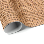 Brauner Juteleinwandhintergrund oder Sackleinen Geschenkpapier (Rolleneckpunkt)