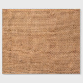 Brauner Juteleinwandhintergrund oder Sackleinen Geschenkpapier (Flach)