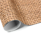 Brauner Juteleinwandhintergrund oder Sackleinen Geschenkpapier (Rolleneckpunkt)