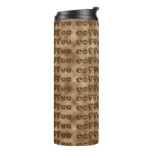 Brauner Kaffeetext Thermosbecher (Nach links gedreht)