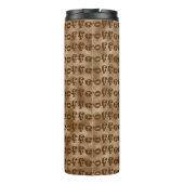 Brauner Kaffeetext Thermosbecher (Rückseite)