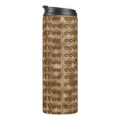Brauner Kaffeetext Thermosbecher (Nach rechts gedreht)