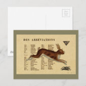 Brauner Kaninchen Postkarte (Vorne/Hinten)