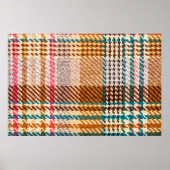 Brauner karierter Stoff mit farbigen Fäden. Scott Poster (Vorne)