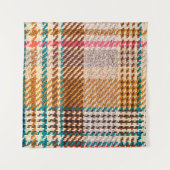 Brauner karierter Stoff mit farbigen Fäden. Scott Wandteppich (Vorderseite (Horizontal))