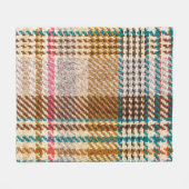 Brauner karierter Stoff, Schottische Wolle. Fleecedecke (Vorderseite (Horizontal))