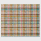 Brauner karierter Stoff, Schottische Wolle. Geschenkpapier (Flach)