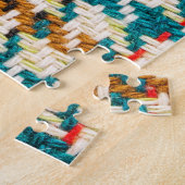 Brauner karierter Stoff, Schottische Wolle. Puzzle (Seite)