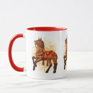 Brauner Karussellpferd-Becher Tasse