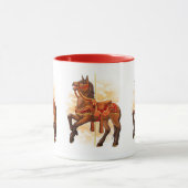 Brauner Karussellpferd-Becher Tasse (Zentrum)