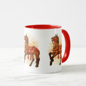 Brauner Karussellpferd-Becher Tasse (VorderseiteRechts)