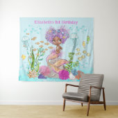 Brauner kleiner Meerjungfrau Wandteppich (Beispiel (Horizontal))