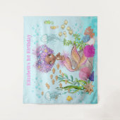 Brauner kleiner Meerjungfrau Wandteppich (Vorderseite)