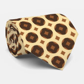Brauner Kreis Nahtloses Muster Krawatte (Gerollt)