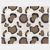 Brauner Kuhdruck Fleecedecke (Vorderseite (Horizontal))