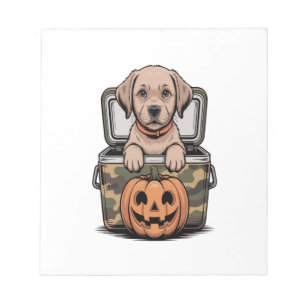 Brauner Lab Hund Halloween Gruselig Notizblock