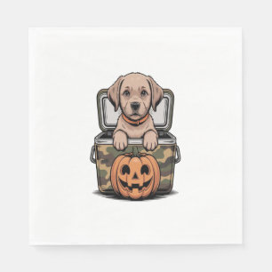 Brauner Labrado Hund Halloween Gruselig Serviette