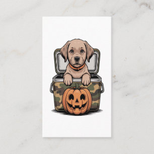 Brauner Labrado-Hund Halloween Gruselig Visitenkarte